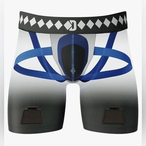 DIAMOND MMA Hockey Jock Short With Built-InJock Strap & Athletic Cup Pocket Sz:L